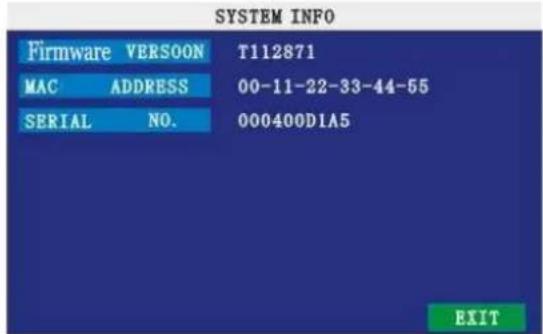 Perel CCTVSET10 - SYSTEM INFO - 1