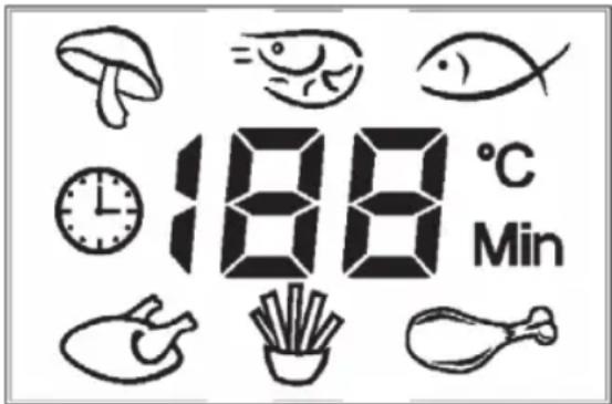 PROFICOOK PCFR 1088 - Az LCD-kijelzo attekinto abraja: - 1