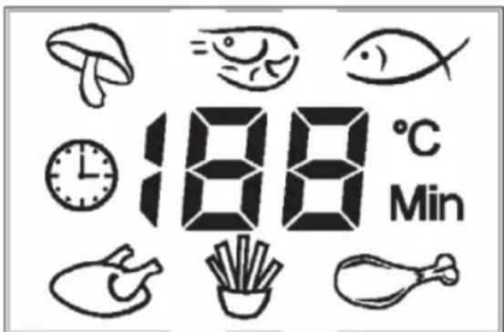 PROFICOOK PCFR 1088 - Prehled o LCD displeji: - 1