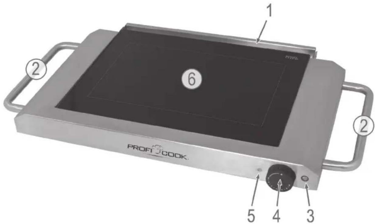PROFICOOK PCTG 1017 - Übersicht der Bedienelemente - 1
