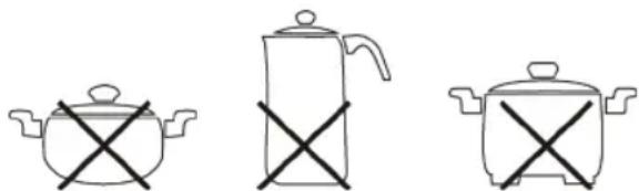 PROFICOOK PCEKI 1062 - Не используйте следующие типы кастрюль: - 1