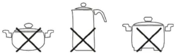 PROFICOOK PCEKI 1062 - È vietato utilizzare i seguenti tipi di pentola: - 1