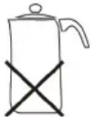 PROFICOOK PCEKI 1034 - Do not use the following types of pots : - 2