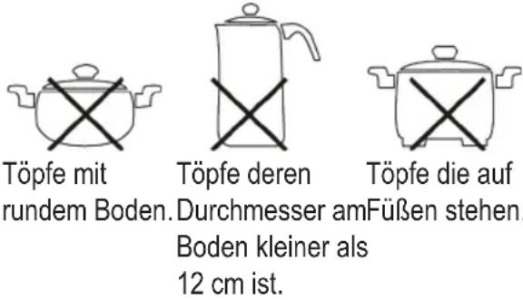 PROFICOOK PCEKI 1016 - These Topfe können Sie nicht verwenden: - 1