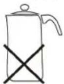 PROFICOOK PCDKI 1035 - Do not use the following types of pots : - 2
