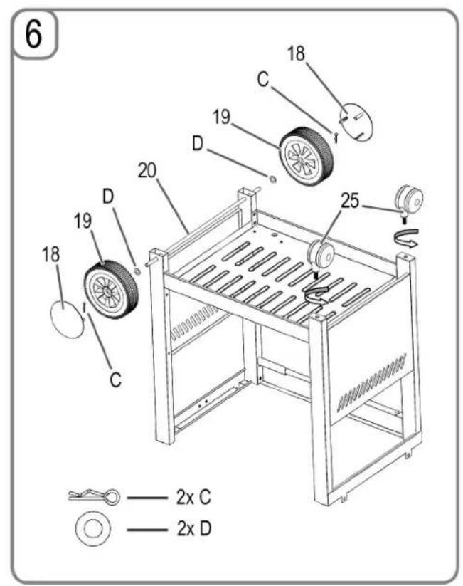 PROFICOOK PCGG 1059 - Assembling the grill - 4