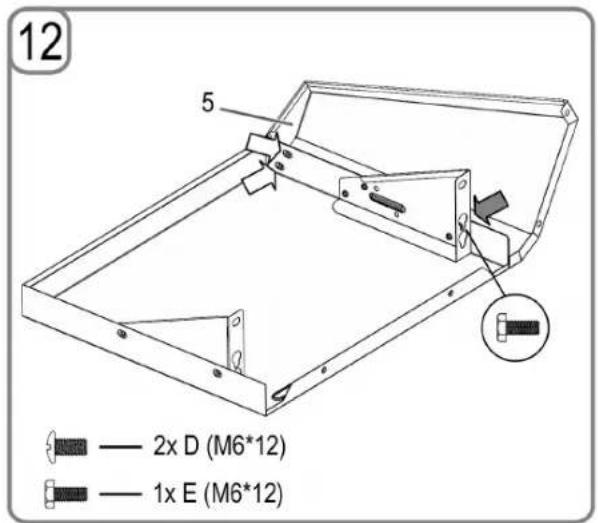 12 5 — 2x D (M6*12) — 1x E (M6*12)
