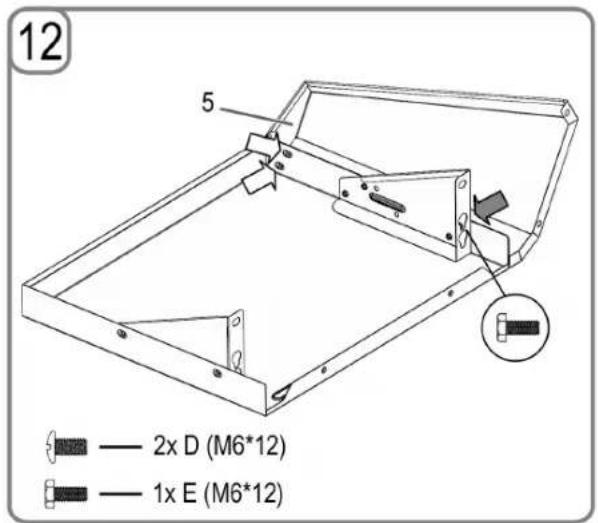12 5 — 2x D (M6*12) — 1x E (M6*12)