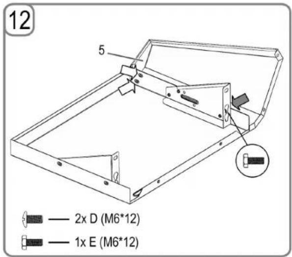 12 5 — 2x D (M6*12) — 1x E (M6*12)