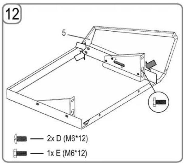 12 5 — 2x D (M6*12) — 1x E (M6*12)