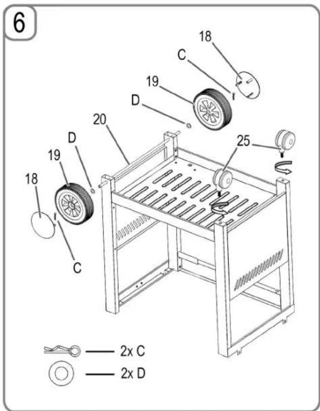 PROFICOOK PCGG 1058 - Assembling the grill - 6