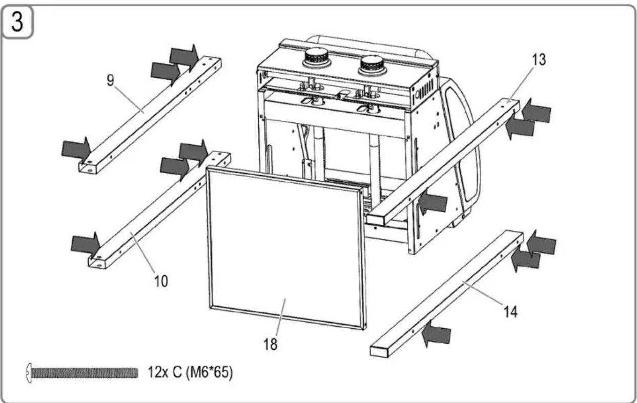 PROFICOOK PCGG 1128 - Assembling the Grill - 3