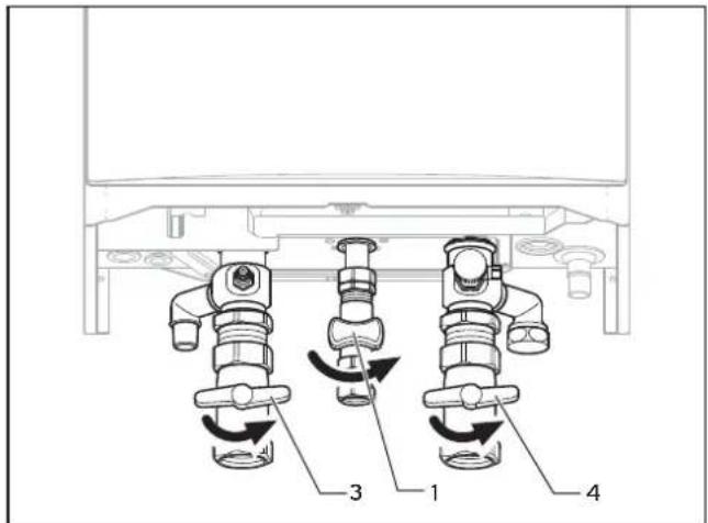 VAILLANT EcoTEC plus VC 466 - Absperreinrichtungen öffnen - 3