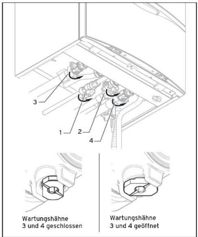 VAILLANT EcoTEC plus VC 466 - Absperreinrichtungen öffnen - 2