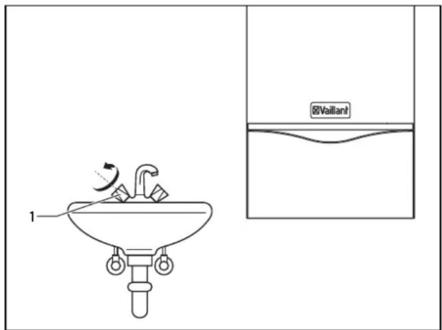 VAILLANT EcoTEC plus VC 656 - Warmwasser zapfen - 1
