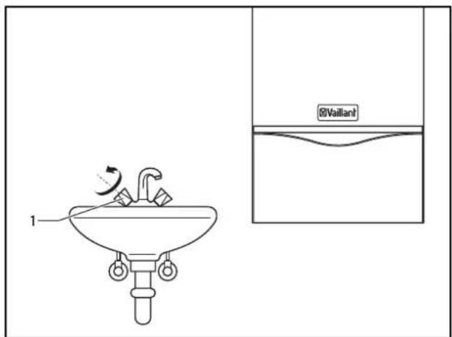 VAILLANT EcoTEC plus VC 656 - Warmwasser zapfen - 1