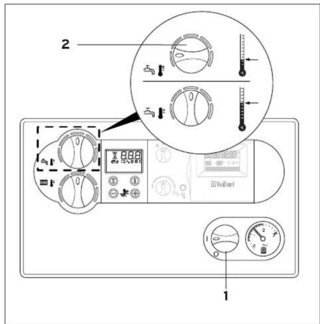 VAILLANT EcoMAX exclusiv 45 - Puiser de I'eau chaude (chaudieres mixtes) (fig.B.7) - 1