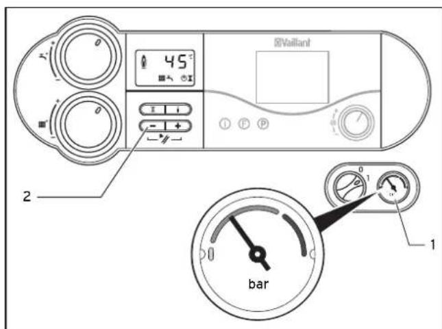 VAILLANT EcoCOMPACT VSC - Anlagendruck kontrollieren - 1