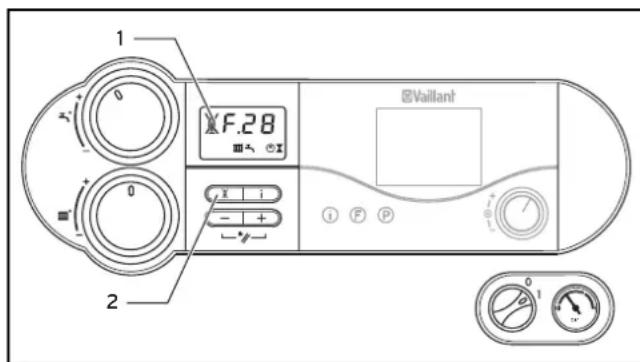 VAILLANT EcoCOMPACT VSC - Anomalies du processus d'allumage - 1