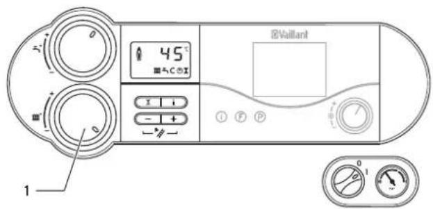 VAILLANT EcoCOMPACT VSC - Réglage de la température de départ (avec apparéil de régulation) - 1