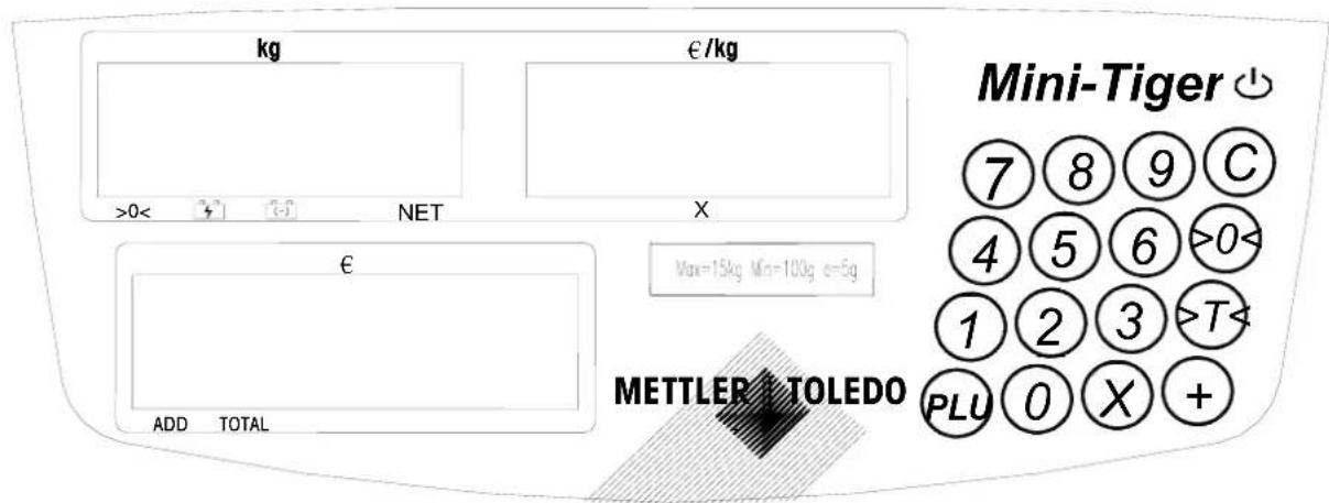 Mettler Toledo MiniTiger - AFFICHEURS ET CLAVIER - 1