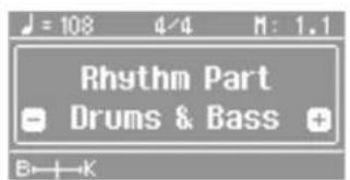 ROLAND FP80 - [DRUMS & BASS] ムローを押しおら [-] [+] ムローを押しおります。 - 1