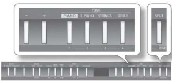 ROLAND FP50 - 左側の鍵盤の音色を変える - 1