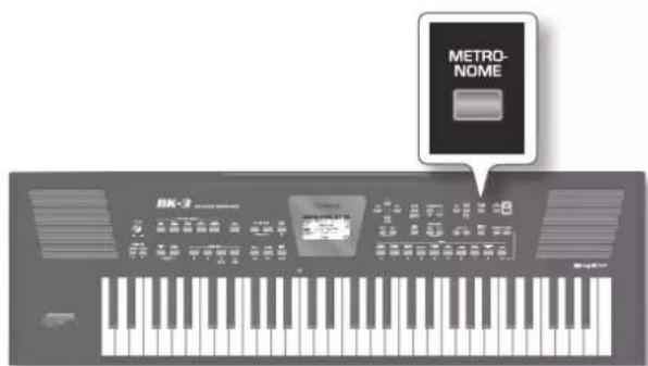 ROLAND BK3 - [METRONOME（×トロノム）] プタンを押て点灯させます。 - 1