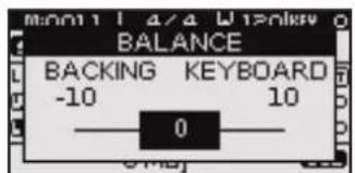 ROLAND BK3 - 伴奏と鍵盤への演奏の音量バランスを変う - 2