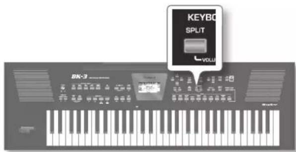 ROLAND BK3 - [SPLIT（スリット）] プタンを押しぃむ。 - 1