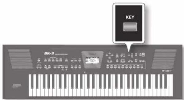 ROLAND BK3 - [KEY（移詞）] プタンを押しだす。 - 1