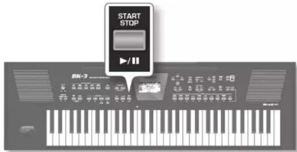 ROLAND BK3 - [START/STOP (再生 / 停止)] / ネーダンを押て、リズムを再生お願い。 - 1