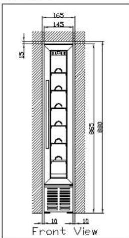 AVINTAGE AV7IX - Esquema de empotramiento: - 1