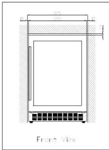 AVINTAGE AV41IX - Esquema de empotramiento: - 5