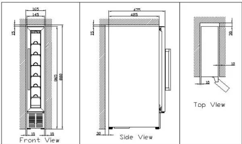 AVINTAGE AV41IX - Esquema de empotramiento: - 1