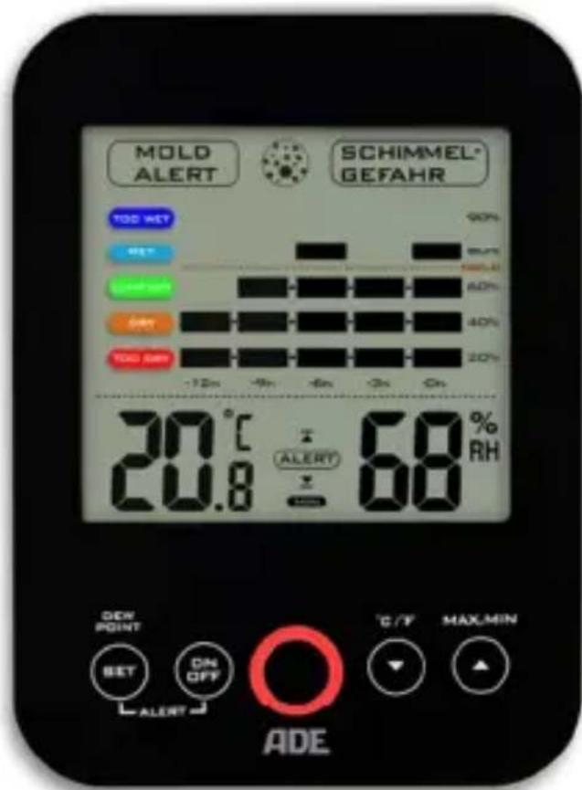 ADE WS 1501 - Thermo-/Vochtigheidsmeter met Schimmelwaarschuwing Model WS 1501 - 1