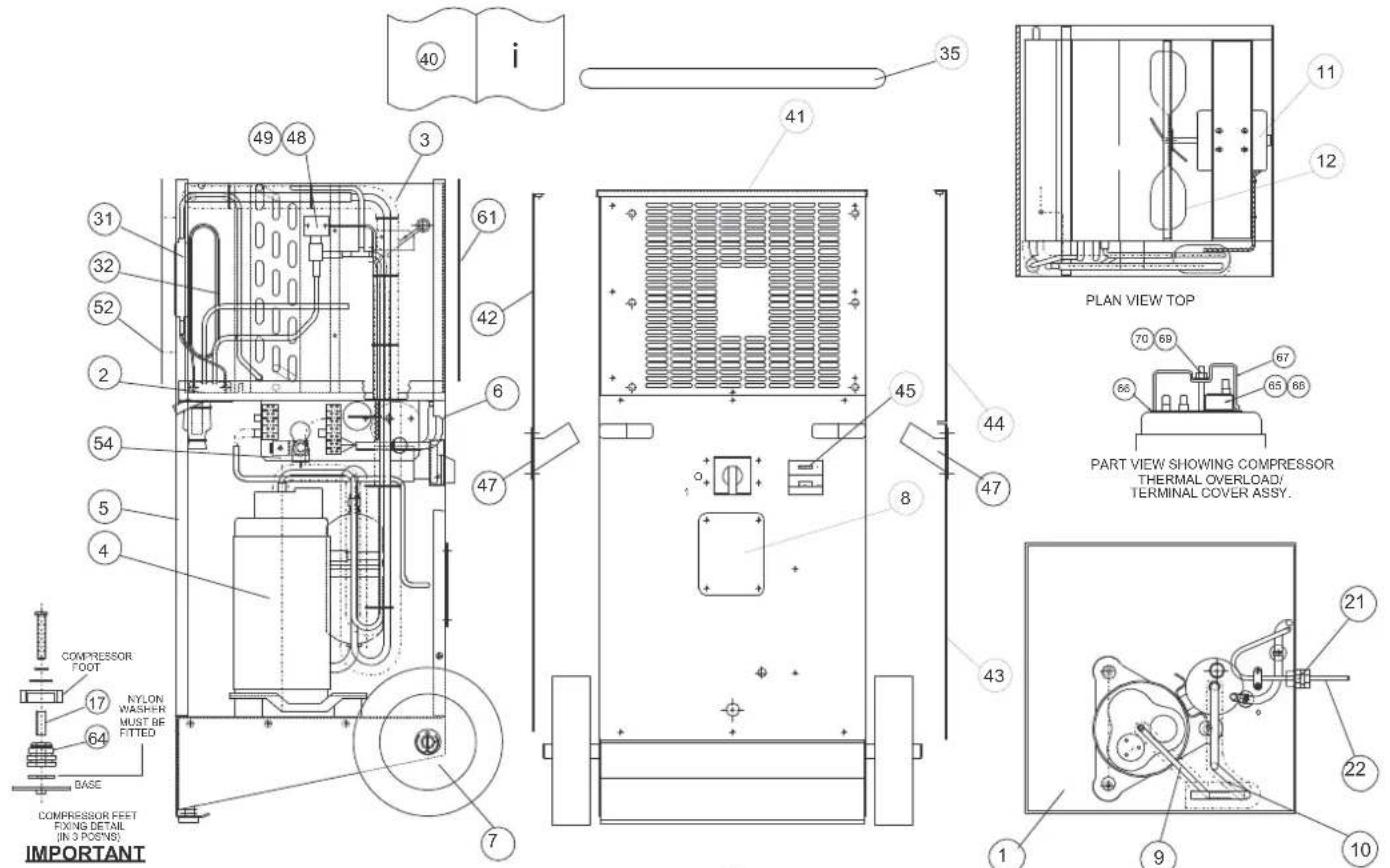 TROTEC TTK 400 - Nomenclature et liste des pieces de rechange Composant principal - 1
