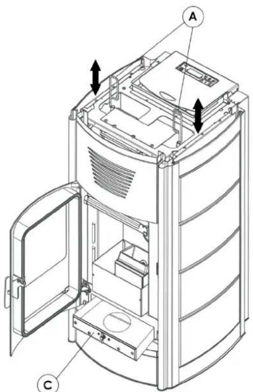 Cadel Ibis 11 - NETTOYAGE DE L'ECHANGEUR ET DU COMPARTIMENT SOUS-BRASIER TOUS LES 2/3 JOURS - 2