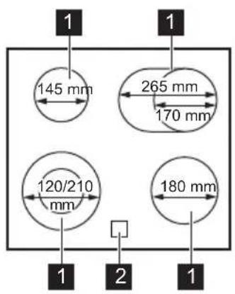 Leonard LES6060F - Indeling kookplaat - 1