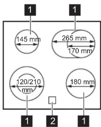 Leonard LES6061F - Description de la table de cuisson - 1