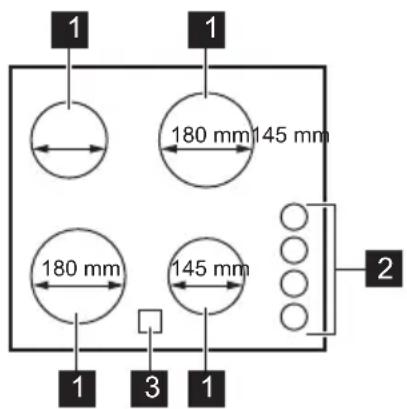 Leonard LAS6100F - Description de la table de cuisson - 1