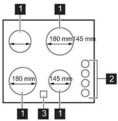 Leonard LAS6100F - Cooking surface layout - 1