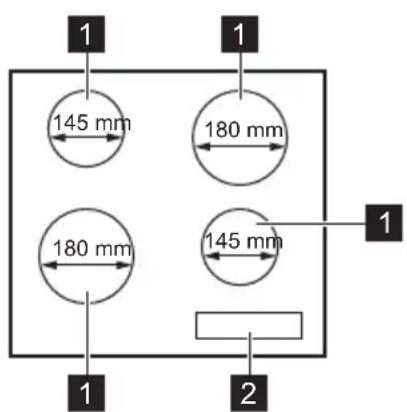 Leonard LAS6000F - Indeling kookplaat - 1