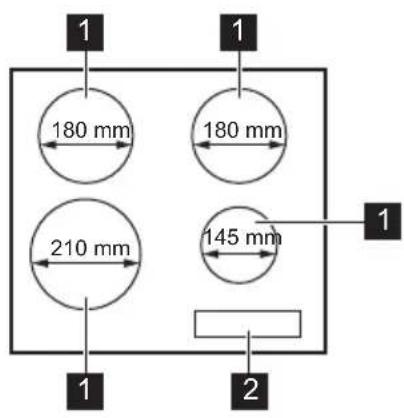 Leonard LAI6000F - Cooking surface layout - 1