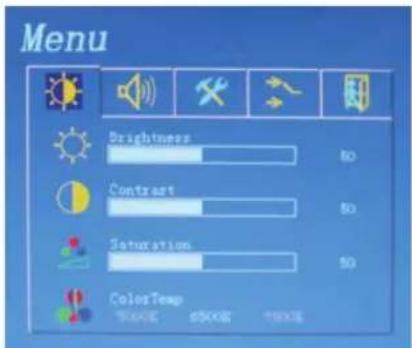 KONIG SECDVRMON30 - Description menu interface: - 1