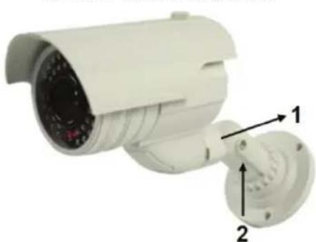 KONIG SECDUMMYCAM80 - De hoek van de camera/beugel aanpassen: - 1