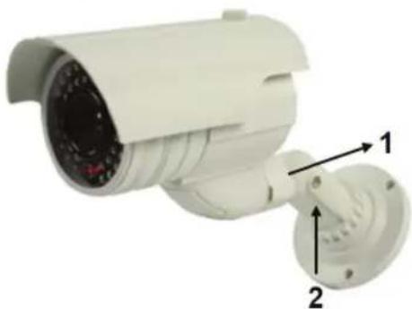 KONIG SECDUMMYCAM80 - Réglage de l'angle de laamera ou du support : - 1