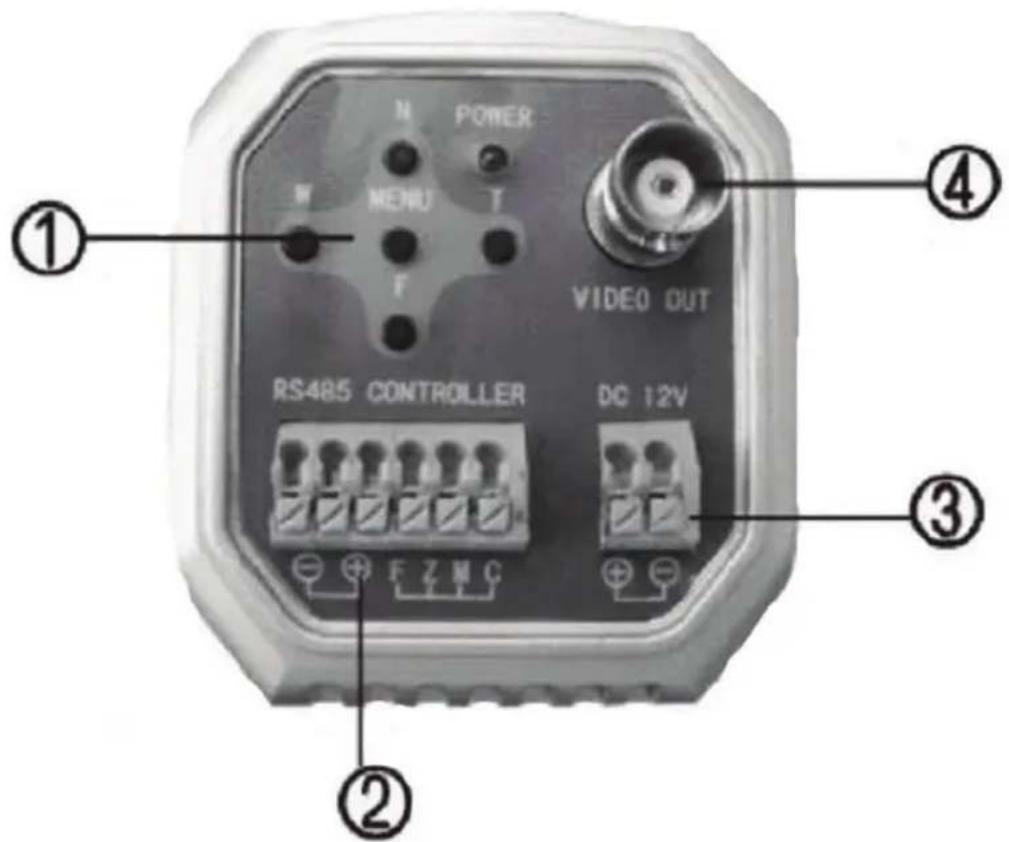 KONIG SECCAM800 - Beschreibung der Kamerarückseite: - 1