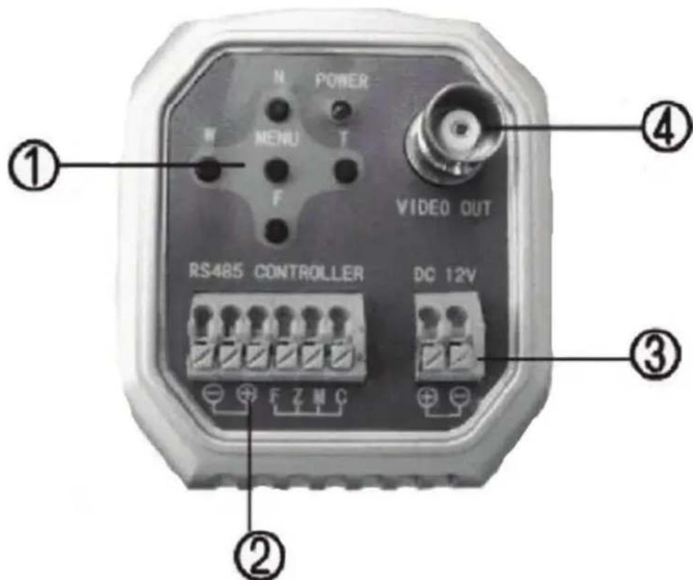 KONIG SECCAM800 - Beskrivning kamerans baksida: - 1