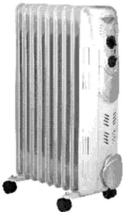 Prem-I-Air EH1386 - kW 9-Fin Oil-Filled Radiator Radiateur Bain d'Huile 9 Eléments 2kW - 1